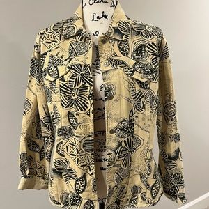 Chico’s Yellow/Black Jean Jacket